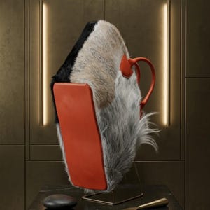 Handgemachte Hair-on-Hide Tote - Patchwork Rindsleder Tasche, Boho Western Stil