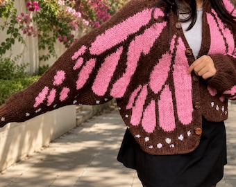 Crochet Butterfly Cardigan Pattern, Oversized Boho Sweater, Beginner Friendly (PDF Download)