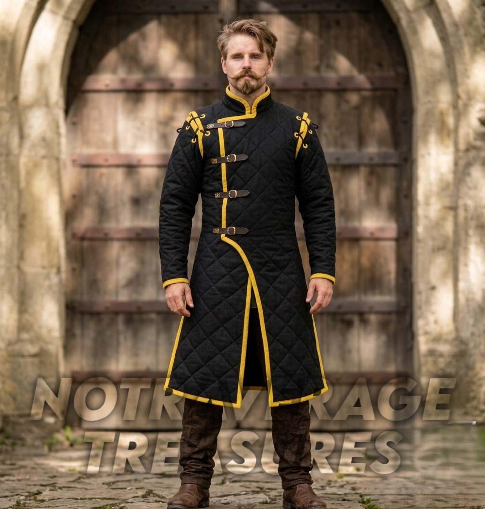 Medieval Gambeson Padded Armor Jacket – Viking Cotton Aketon Arming ...