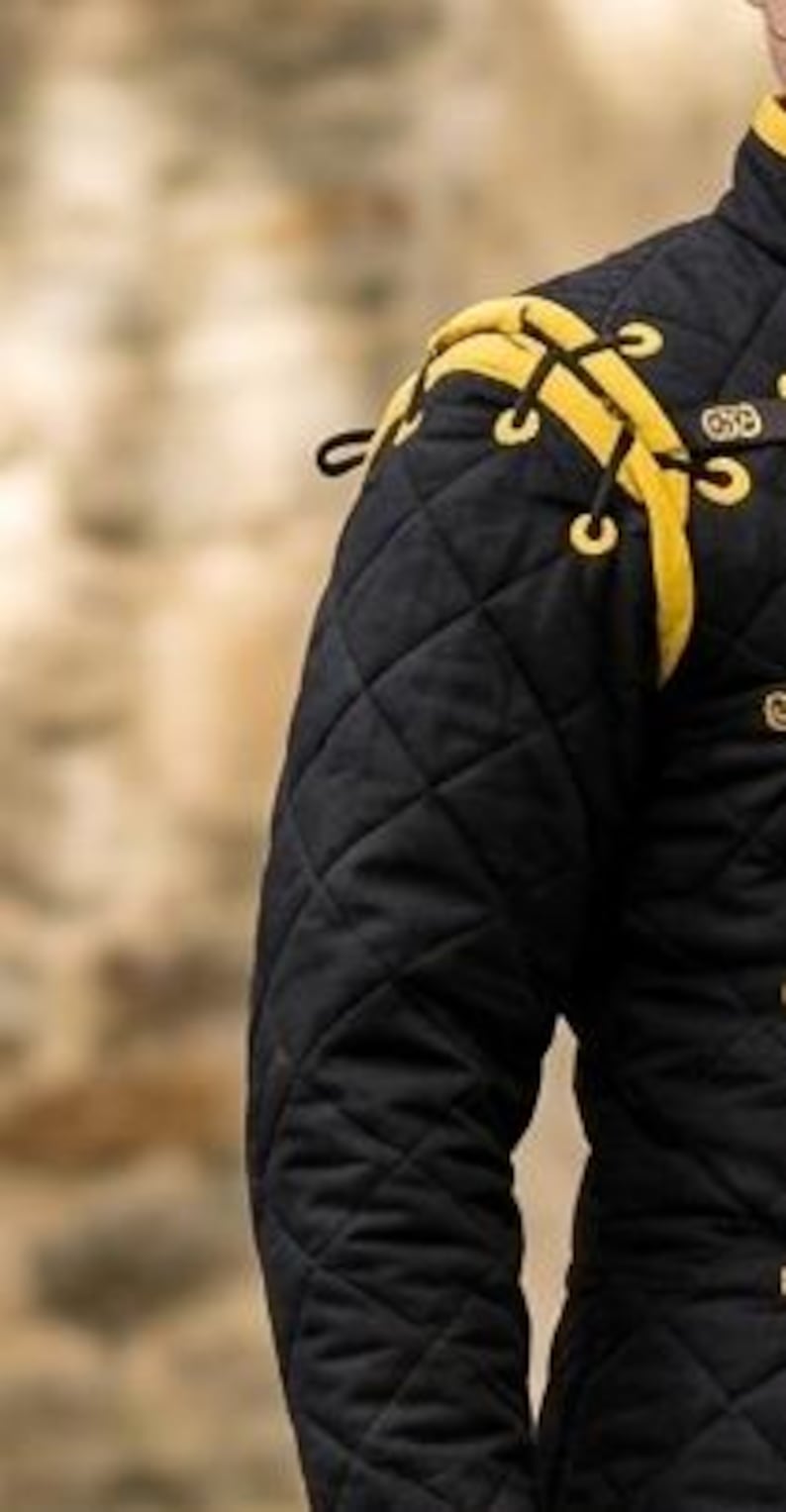 Medieval Gambeson Padded Armor Jacket – Viking Cotton Aketon Arming ...