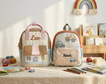 Custom Toddler Backpack, Toddler Book Bag, Lunchbag for Kids, Personalized Gift for Kids and Toddlers, Daycare Bags, School Gift