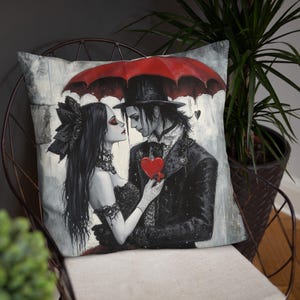 Cojín con estampado gótico romántico - Cojín decorativo de poliéster para el hogar