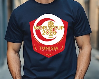 Tunesien WM 2026 Fußball T-Shirt, Comfort Colors C1717 Shirt, Spieltag, Fußball USA, Sommer 2026 Fußball, Fußball Shirt Geschenk