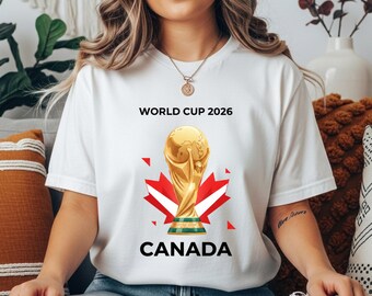 Kanada WM 2026 T-Shirt Unisex Comfort Farben C1717, Spieltag T-Shirt, Kanada Football Geschenk Fußball T-Shirt, USA Sommer Fußball 2026