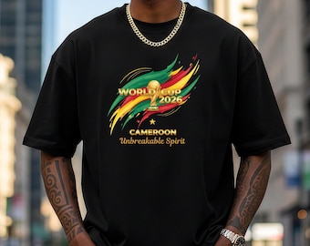 Kamerun-WM USA 2026 Unisex-T-Shirt, Komfortfarben 1717, Fußball-T-Shirt Kamerun, Spieltag, Fußball-T-Shirt Geschenk Coupé du monde