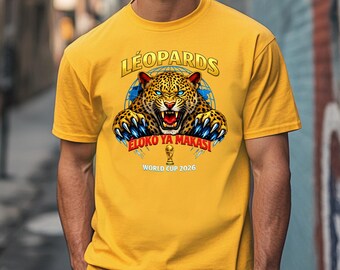 RDC, Eloko Makasi Léopards ”T-Shirt, Comfort Colors 1717 WM Kongo, Fußball-T-Shirt, Spieltag, Sommerspiel 2026, 52 Jahre Kongo