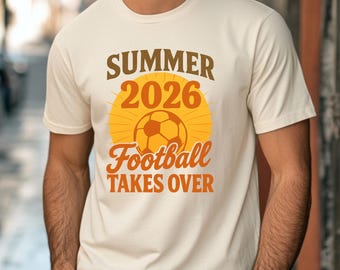Sommer 2026, Fußball übernimmt T-Shirt, beste Komfortfarben 1717 WM 2026 Fußball-T-Shirt, Spieltag, Fußball-Abschlag, Freiheit, 26.Juli