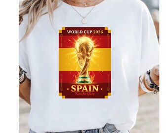 Spanien WM 2026 Premium Comfort Farben C1717 T-Shirt Unisex, Spieltag, Fußball-T-Shirt WM, USA Sommer 2026 T-Shirt, Espagne