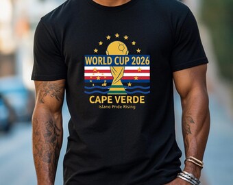 Kap Verde WM 2026 T-Shirt Unisex, Komfortfarben C1717, Fußball-T-Shirt, Spieltag, Sommer WM 2026, Kap-Verde-Insel