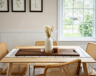 持ち手付きの特大木製サービングボード、シャルキュトリーボード、チーズプラッター、キッチン用まな板、パーティー用前菜トレイ