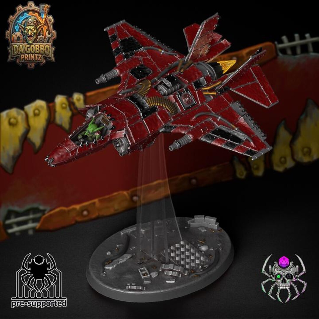 Orkish Fighter Jet (1 Miniature) 16k Resin Orks Unpainted - Etsy