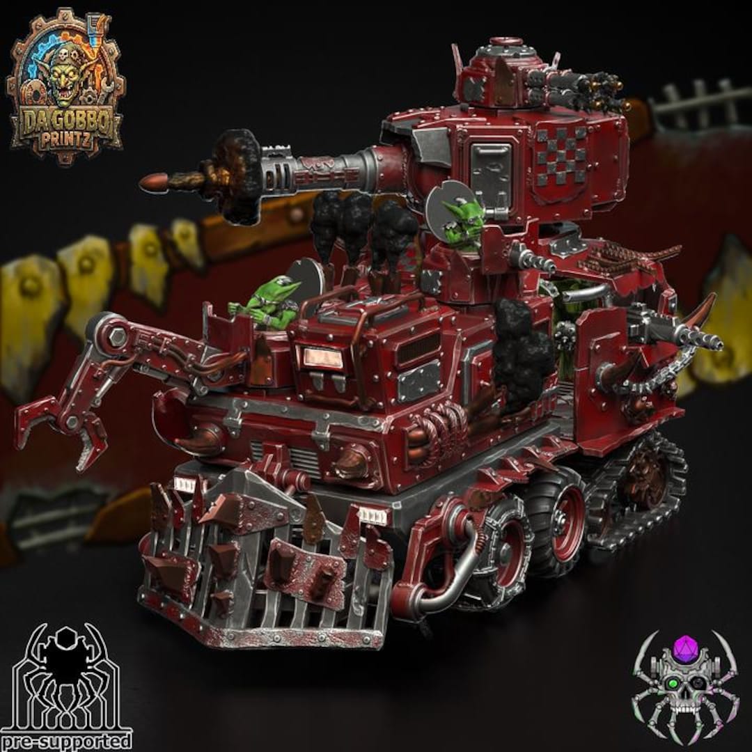 Orkish Heavily Armored War Wagon (1 Miniature) 16k Resin Orks Unpainted ...