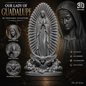 Unsere Liebe Frau von Guadalupe STL-Datei - Jungfrau Maria katholische 3D-Druck-Statue