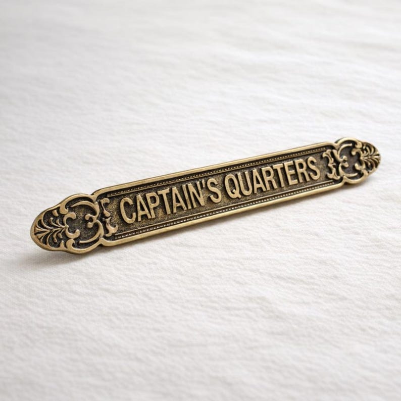 Quarter Sign Lettering Captain Quarters Door Sign Brass Nautical Ship Plaque Wall Decor - Etsy