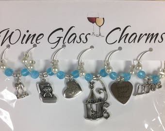 Wedding Themed Wine Glass Charms