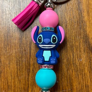 Stit H Beaded Multi-Purpose Keychain, Purse Accessory, Backpack or Diaperbag Clip
