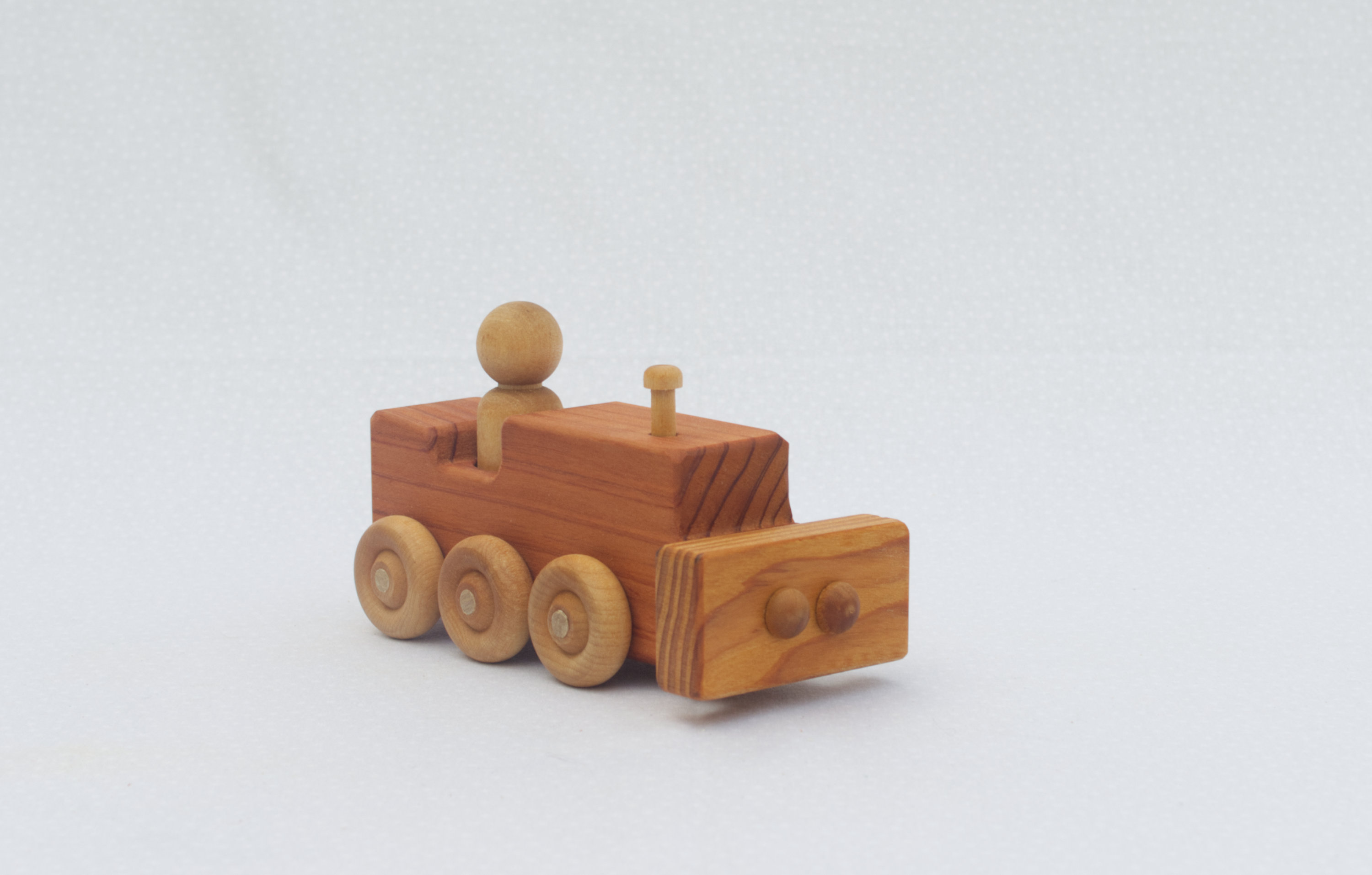Bulldozer, Redwood, Handmade, Farm Equipment, Road Construction, Snow Removal, Heirloom Toy