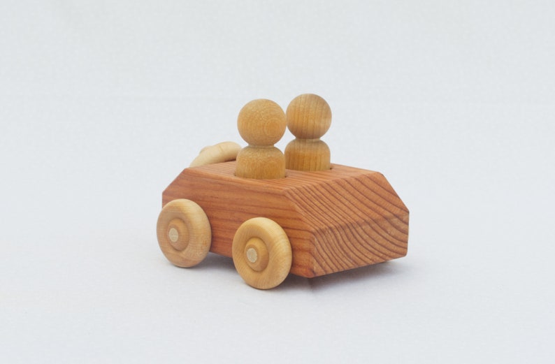 RunAbout, Redwood Toy Car, Handmade image 1