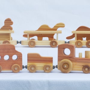 Dinosaur Train, Brontosaurus, Triceratops, T-Rex. Heirloom Train, Handmade