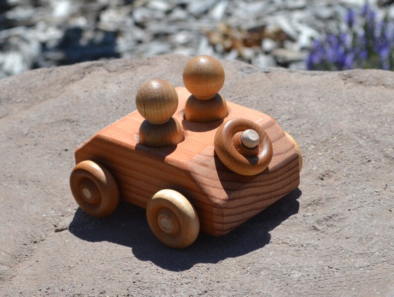 RunAbout, Redwood Toy Car, Handmade image 2