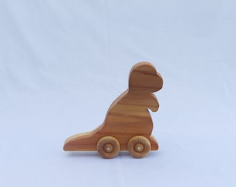 Redwood Push T-Rex, Handmade, Heirloom Toy