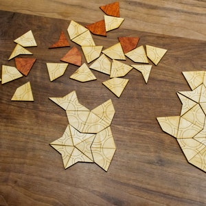 Penrose P2 River, 55 kites & 34 darts, Mathematical Puzzle, Pentagon Puzzle, Tile Puzzle, Physics Puzzle image 7