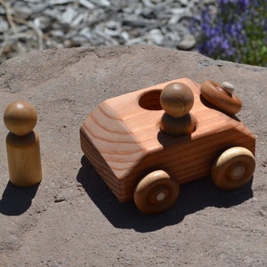 RunAbout, Redwood Toy Car, Handmade image 8