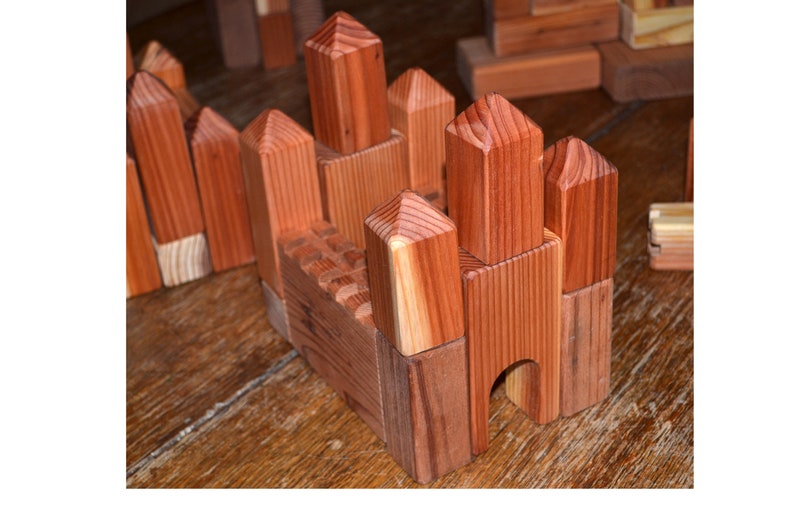 Temple Blocks Redwood Blocks Heirloom Blocks Designing Etsy