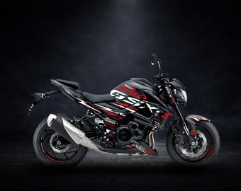 GSX-S750 Decal Kit | Aggressive Beast Style Graphics | Custom Color Motorcycle Stickers | Naked Bike Racing Decals