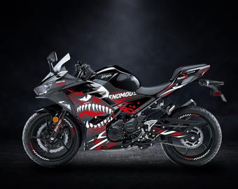 Ninja 400 Motorcycle Decal Kit | Ninja Style Racing Graphics | Custom Color Bike Stickers | Sportbike Vinyl Decals