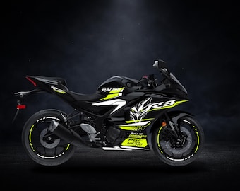R3 Motorcycle Decal Kit | Racing Graphics Stickers | Custom Color Sport Bike Decals | Aggressive Vector Design