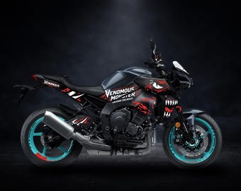 MT-10  Decal Kit | Aggressive Beast Mask Design | Racing Graphics Stickers | Custom Color Motorcycle Decals