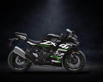ZX-4R Motorcycle Decal Kit | Ninja Style Racing Graphics | Custom Color Bike Stickers | Sportbike Vinyl Decals