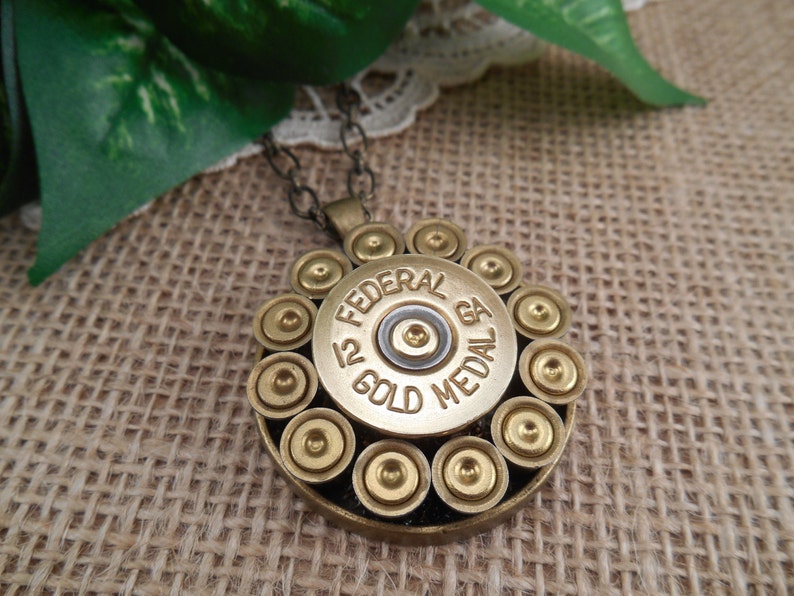 Shotgun Shell Jewelry 12 Gauge Federal Gold Medal Round Etsy