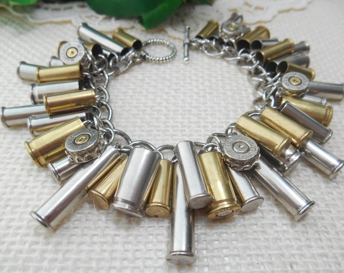 Bullet Jewelry Bullet Casing Bracelet 9mm 32 Auto 22 Caliber Mixed