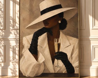 Afrocentric Wall Art, Black Woman Fine Art Print, Modern African American Decor, Melanin Wall Decor, Afro Art Poster, Gift for Her