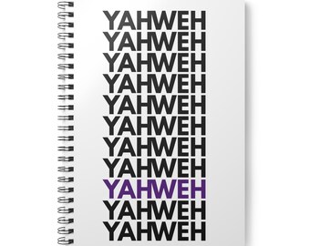 YAHWEH Christian Notebook A5 | Spiral Journal