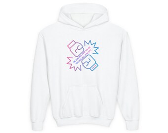 Christian Exodus 14:14 Youth Hoodie | Pink Blue Gender Reveal Design