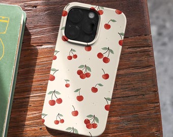 Funda para teléfono Cherry, funda protectora para iPhone, Samsung, (MagSafe)
