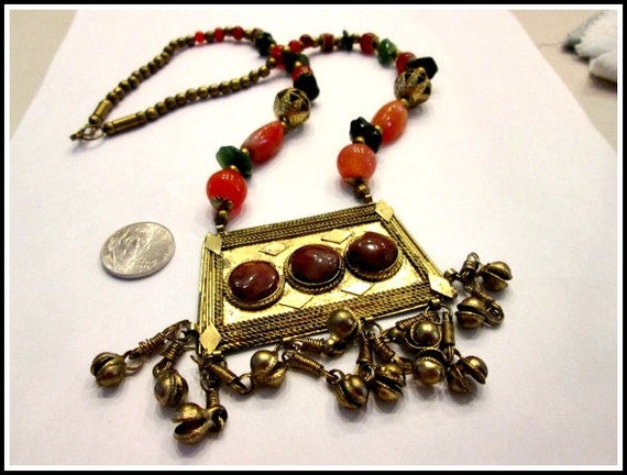 SALE - Vintage Statement Gemstone Necklace  - Car… - image 2