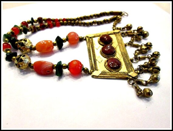 SALE - Vintage Statement Gemstone Necklace  - Car… - image 4