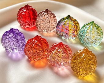 2 Inch Colorful Glass Walnut Stress Relief Desk Decor