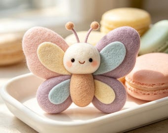 Felt Butterfly Bag Charm 2.7-3.1 Inch Handmade Pendant Gift