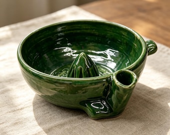 Handmade Ceramic Vortex Berry Bowl | Fruit Colander & Gentle Fruit Washer