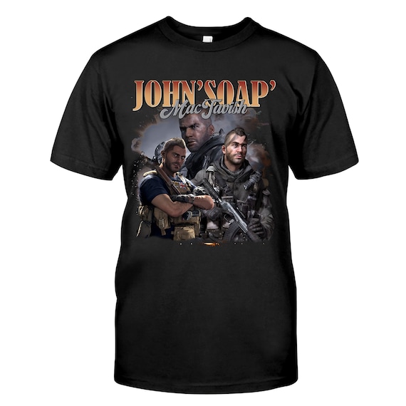 John Soap Mactavish 90s Tshirt, Call of Duty Video Game Tshirt, John Soap  Tshirt 