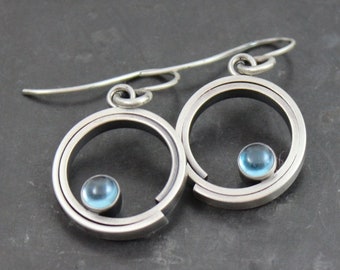 Inga Sterling Silver & Blue Topaz Earrings