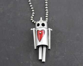 Heart Robot Pendant