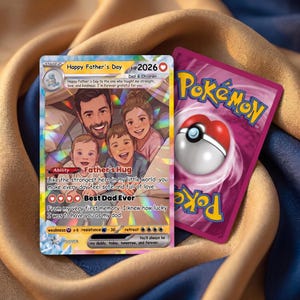 personalized pokemon card fathers day Amazon.com: Nestura Metal Custom Funny Fathers Day Card from Kids | Unique  Anime-Inspired Holographic Father Gifts | Personalized Happy Fathers Day  Card from Toddler Son main image 0