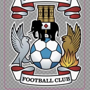 Coventry City Crest Sticker – Sky Blues Football Fan Window Decal