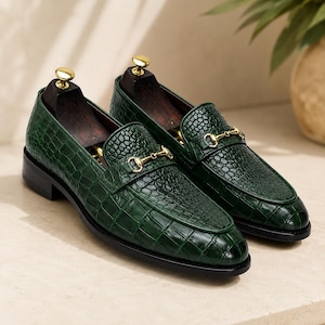 green and gold dress shoes BRAVO Men Shoe PROM-2 Loafer Shoe for Prom & Wedding Perfect for both formal and casual occasions Midi Dress Emerald Green Dress